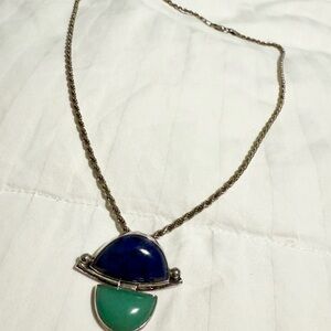 MOVING SALE | Vintage 925 Sterling Silver Geometric Pendant Necklace w/ Chain